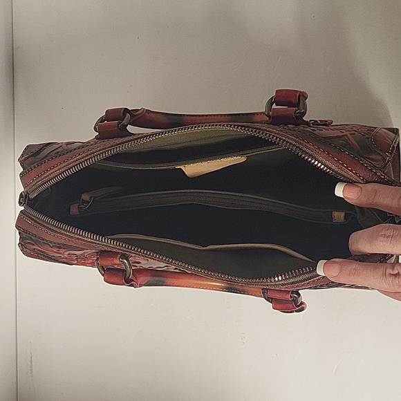 Handbag Aphison red tooled leather - Picture 6 of 7